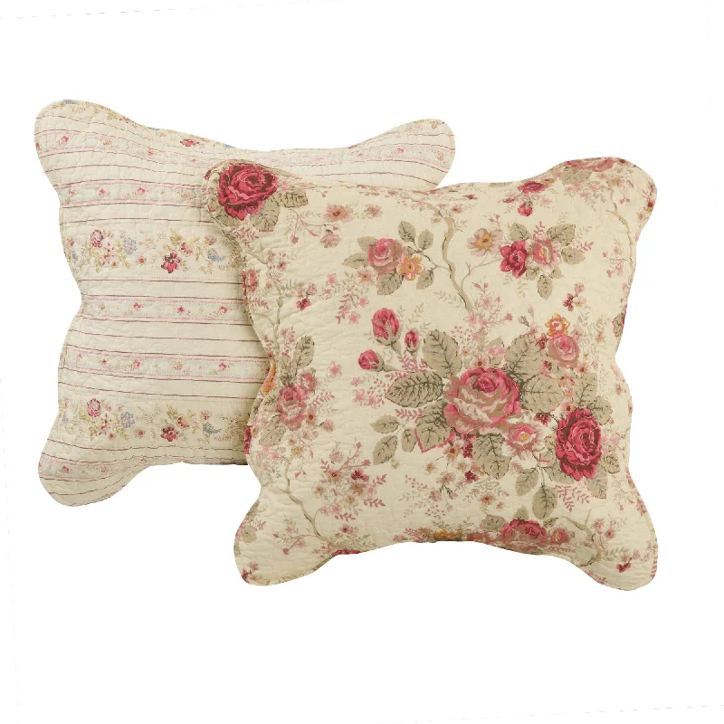Kids Pillows with Fun DesignsAntique Rose Ecru Decorative Pillow Pair