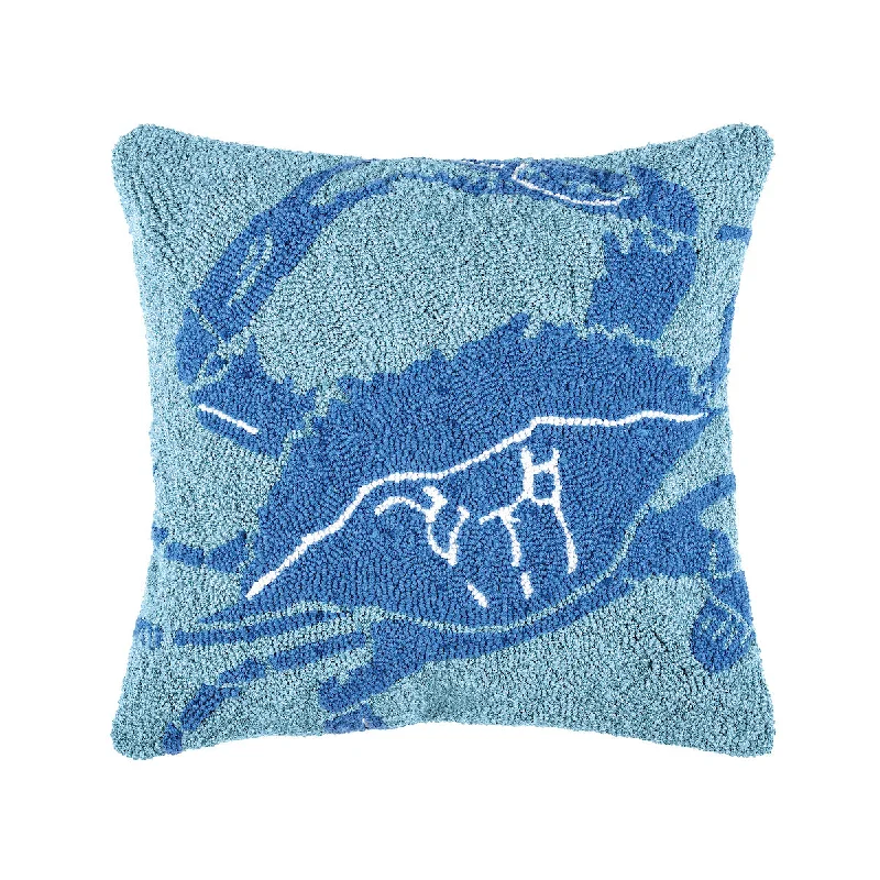 Round Pillows for Boho-Style InteriorsBlue Crab Pillow
