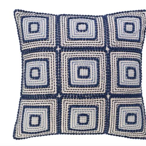 Down Alternative Pillows for Ethical ChoicesIndigrid Embroidered Pillow