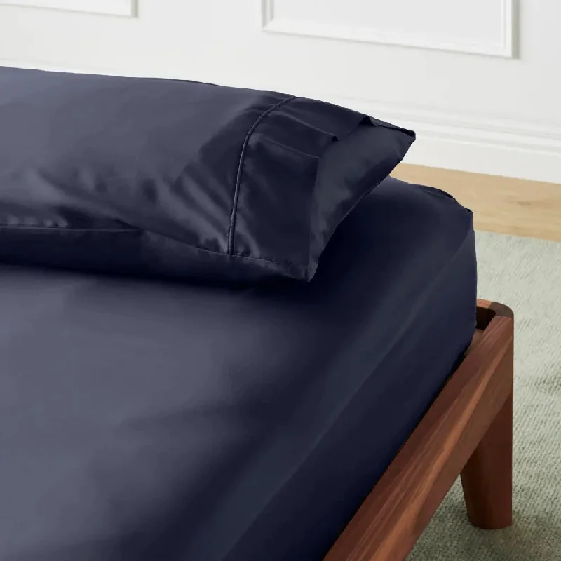 Polyester - Cotton Blend Sheets for Durability and ComfortSignature Sateen Basic Sheet Set | "No Top Sheet" Bundle