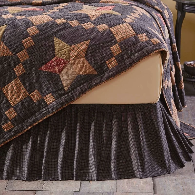 Bed skirts in bold colors for a statement - making lookBlue Americana Bedding VHC Arlington Bed Skirt Cotton Plaid Gathered Bed skirts in bold colors for a statement - making lookBlue Americana Bedding VHC Arlington Bed Skirt Cotton Plaid Gathered