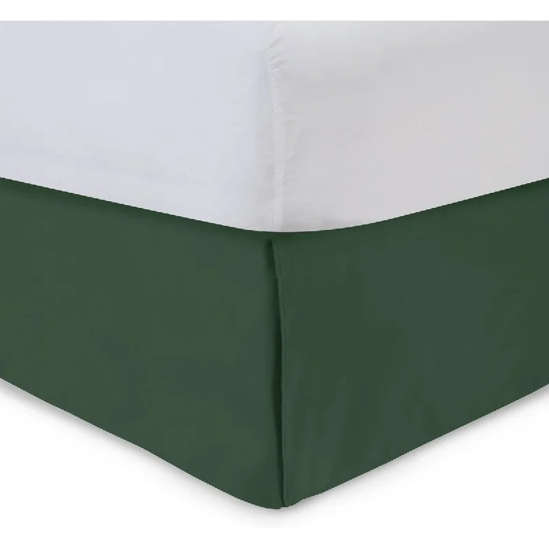 Bed skirts in bold colors for a statement - making lookTailored Bedskirt with Split Corners -14 inch Drop, Hunter, Twin