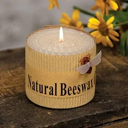 Bed skirts with a multi - colored patternWhite Honeycomb Bee Charm Pillar Candle 2.5" x 2"