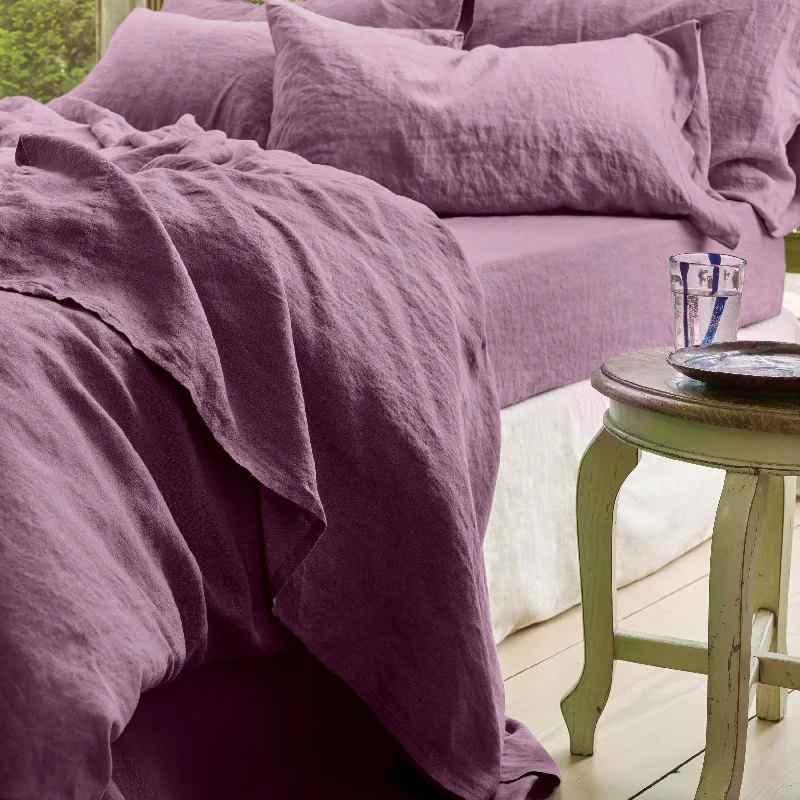Quilted Cotton Sheets for a Warm and Inviting BedRaspberry 100% Linen Flat Sheet