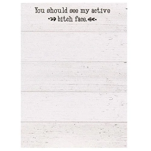 Bed skirts with a herringbone pattern for a sophisticated lookActive Bitch Face Mini Notepad