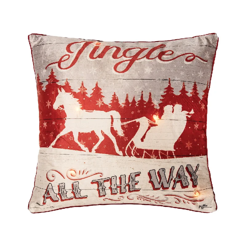 Bolster Pillows for Sofa DecorationJingle All The Way LED Pillow