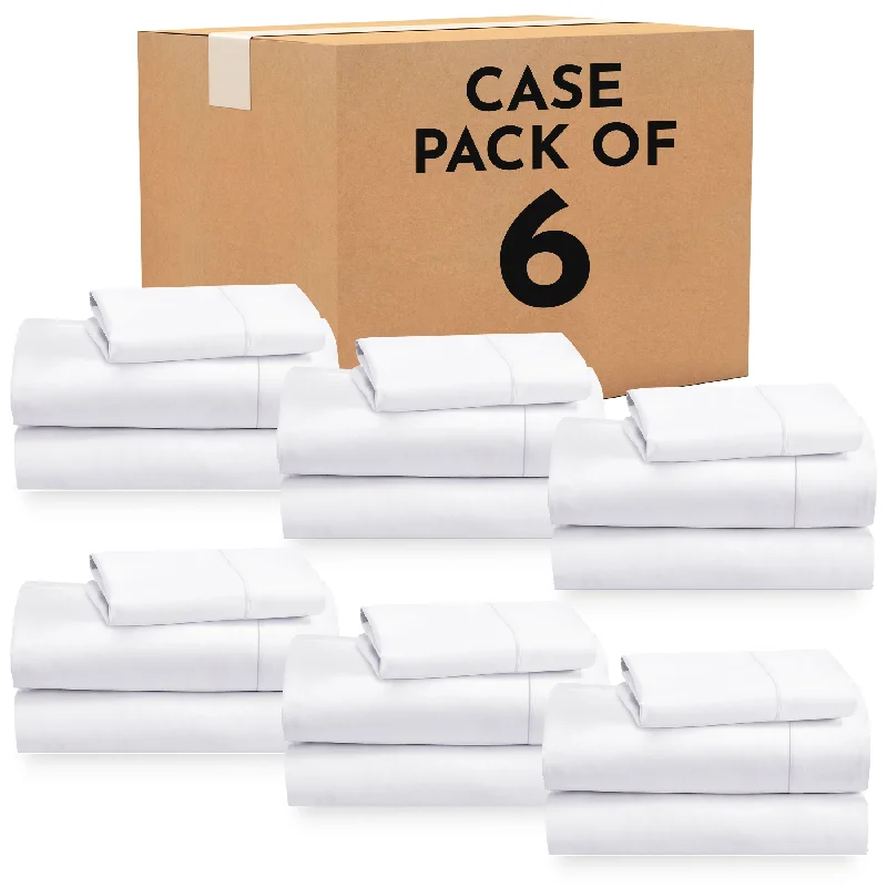 Hypoallergenic Silk Sheets for Sensitive SleepersPack of 6 Sheet Sets - 400 Thread Count - Dream Comfort
