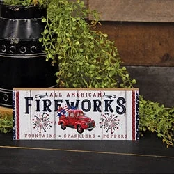 Linen bed skirts for a natural and rustic feelAll American Fireworks Shelf Sitter Block