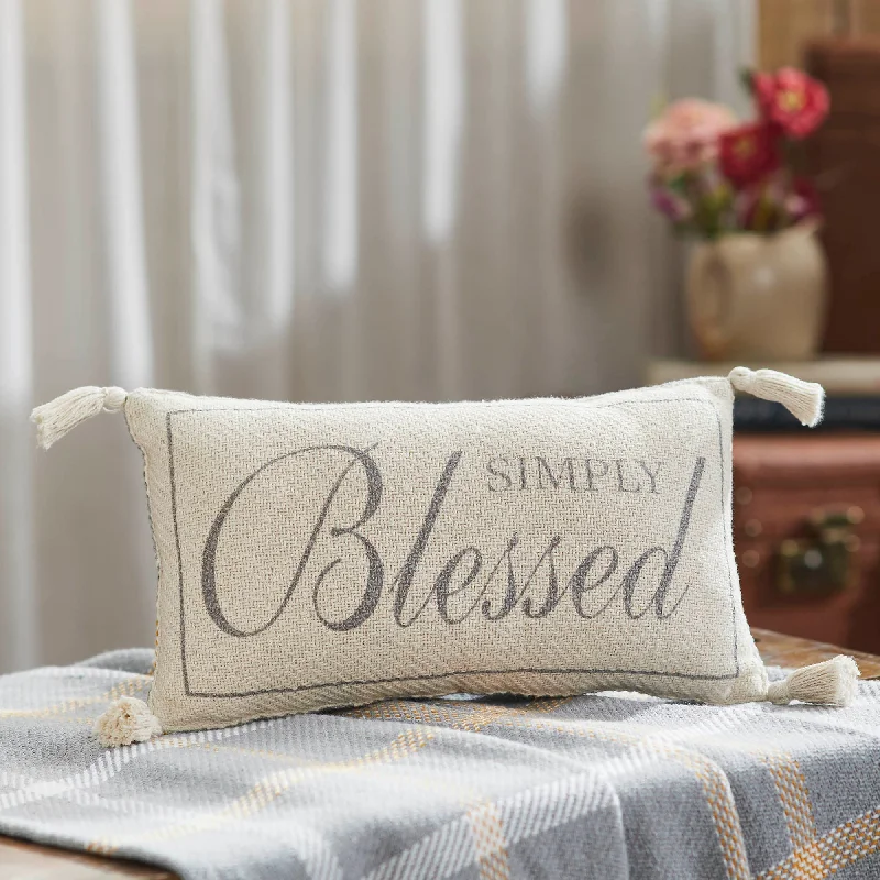 Bed skirts with a shabby - chic styleHarvest Blessings Simply Blessed Woven Pillow 7x13 Bed skirts with a shabby - chic styleHarvest Blessings Simply Blessed Woven Pillow 7x13