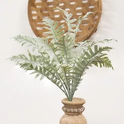 Bed skirts with a tropical print for a vacation - inspired feelFlocked Fern Bush