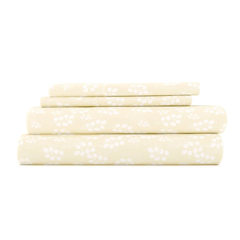 Wrinkle - Free Polyester Sheets for a Low - Maintenance BedWheatfield Pattern 4-Piece Sheet Set Wrinkle - Free Polyester Sheets for a Low - Maintenance BedWheatfield Pattern 4-Piece Sheet Set