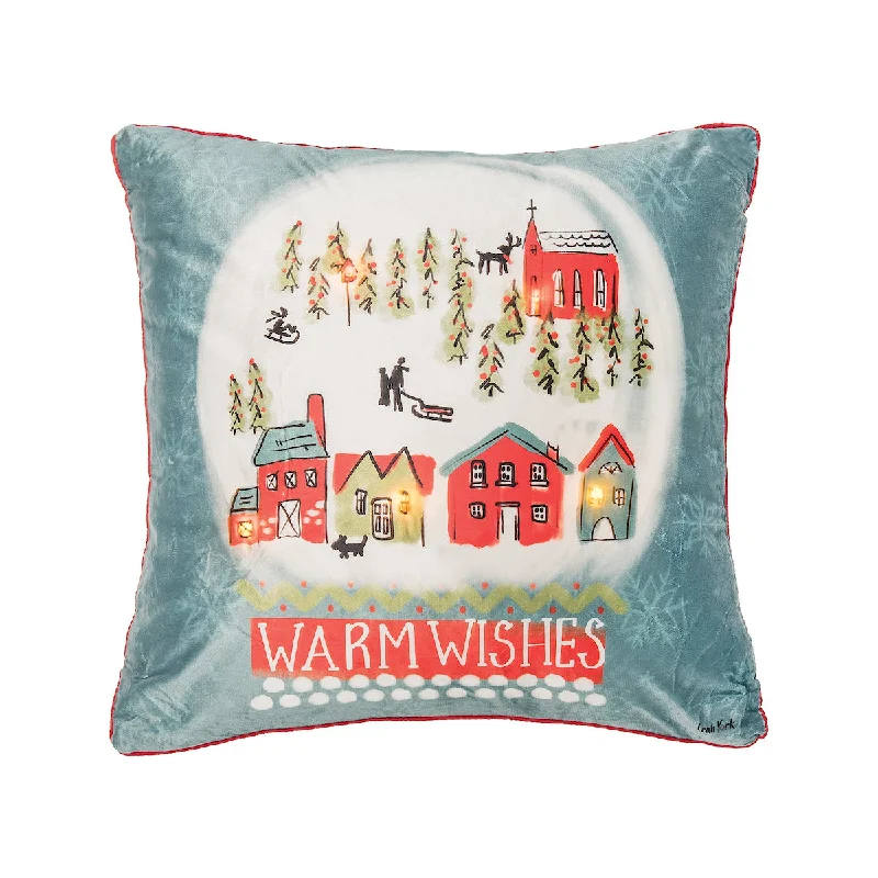 Feather Pillows for a Luxurious SleepWarm Wishes Snowglobe LED Pillow
