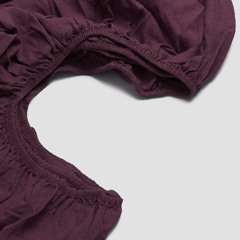 Wrinkle - Free Polyester Sheets for a Low - Maintenance BedBerry 100% Linen Fitted Sheet