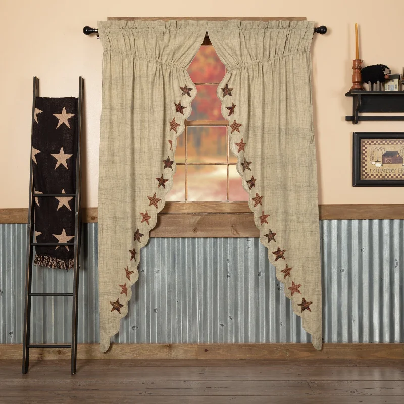 Bed skirts with a tie - back design for adjustabilityAbilene Star Prairie Long Panel Set of 2 84x36x18