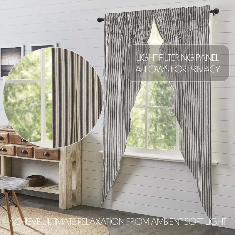 Bed skirts with a beach - themed printAshmont Ticking Stripe Prairie Long Panel Set of 2 84x36x18