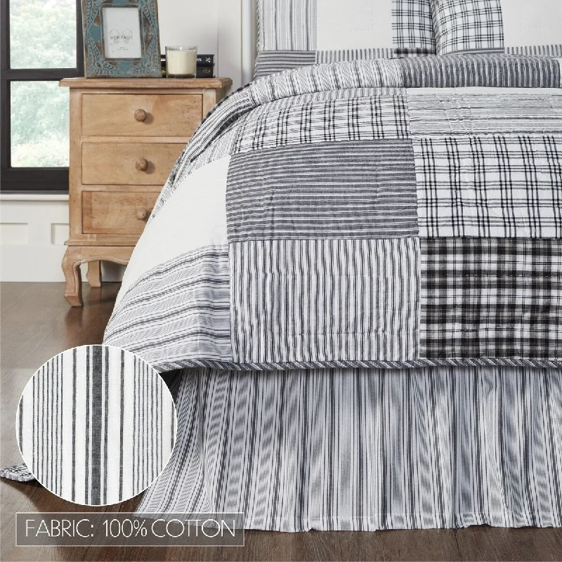 Bed skirts with a football - team - colored patternSawyer Mill Black Twin Bed Skirt 39x76x16 Bed skirts with a football - team - colored patternSawyer Mill Black Twin Bed Skirt 39x76x16