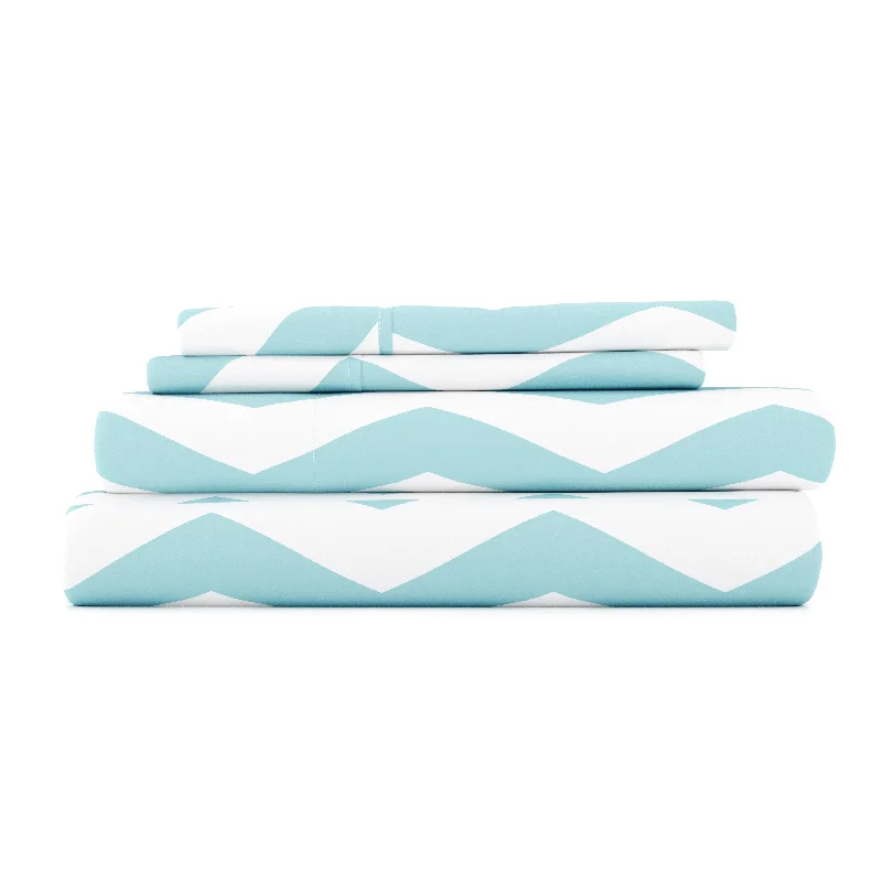 King - Size Sheet Sets with a Decorative Pillow SetArrow Pattern 4-Piece Sheet Set