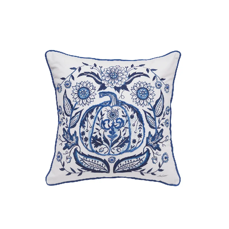 Plush Pillows for a Cozy BedBlue Harvest Pumpkin Pillow