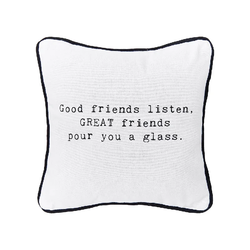 Round Pillows for Boho-Style InteriorsPour A Glass Mini Pillow