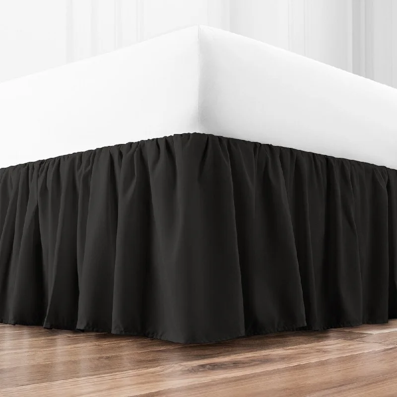 Full - size bed skirts with a gathered fabricZen Collection Ruffled Bed Skirt