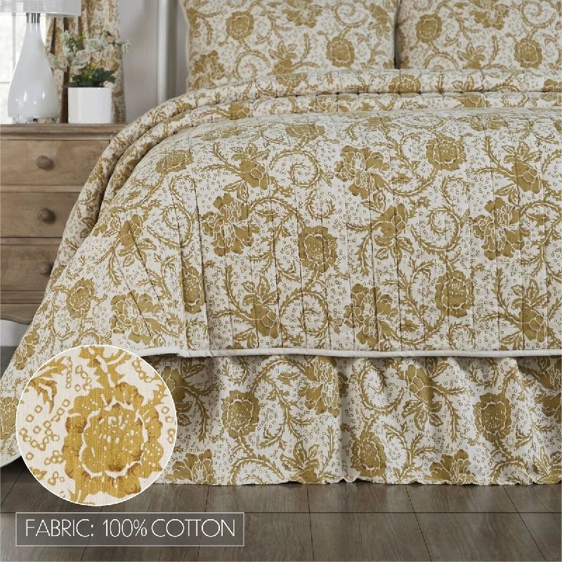 California king bed skirts for a larger bedDorset Gold Floral King Bed Skirt 78x80x16 California king bed skirts for a larger bedDorset Gold Floral King Bed Skirt 78x80x16