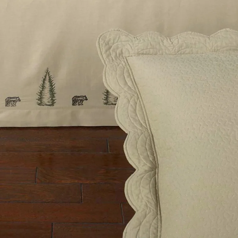 Bed skirts with a eco - friendly materialDonna Sharp Bear Creek Cotton Bed Skirt