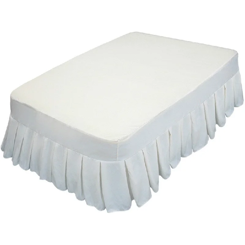 Bed skirts with a scalloped hem for a charming detailAltimair Twin Size Fabric Cover Bed Skirt for Air Mattresses Bed skirts with a scalloped hem for a charming detailAltimair Twin Size Fabric Cover Bed Skirt for Air Mattresses