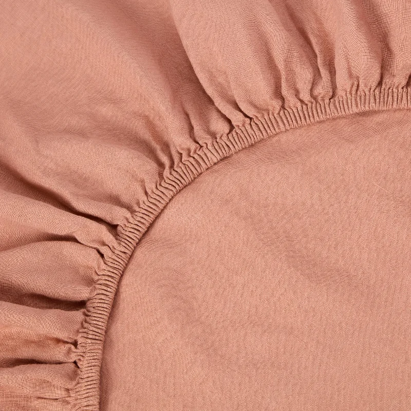 Linen - Cotton Blend Sheets for a Natural and Versatile OptionWarm Clay 100% Linen Fitted Sheet Linen - Cotton Blend Sheets for a Natural and Versatile OptionWarm Clay 100% Linen Fitted Sheet