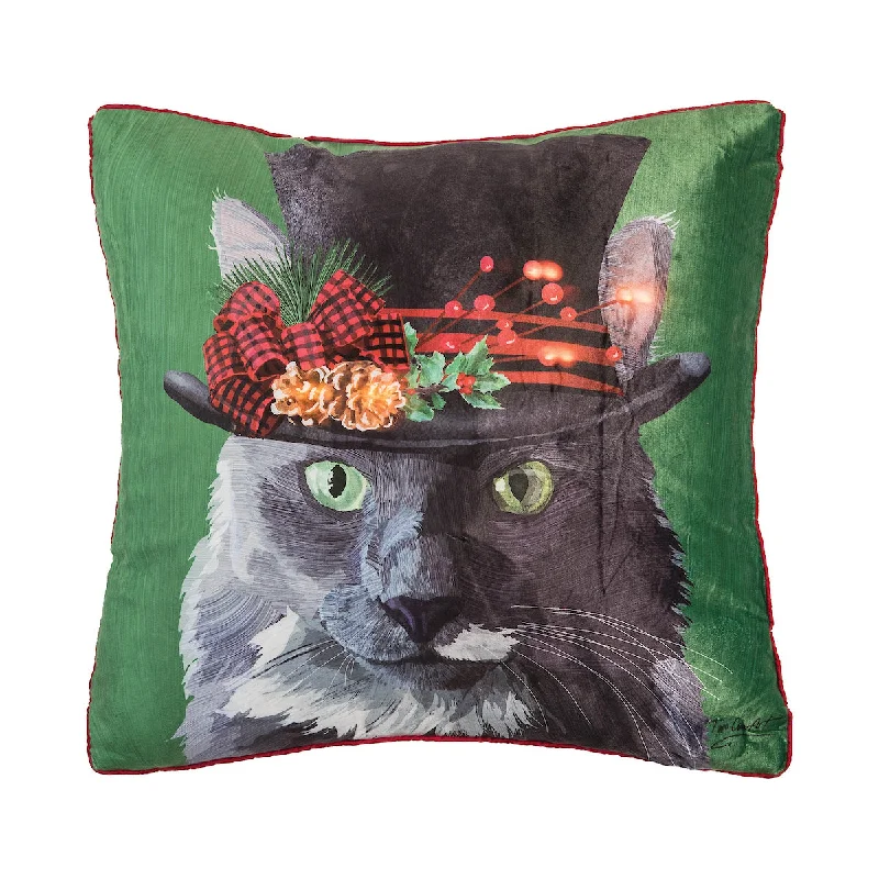 Decorative Pillows for Living Room MakeoverChristmas Cat LED Pillow