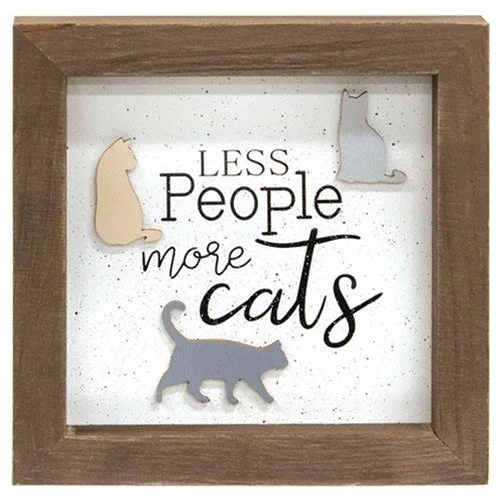 Bed skirts with a nautical themeLess People More Cats Shadowbox Frame