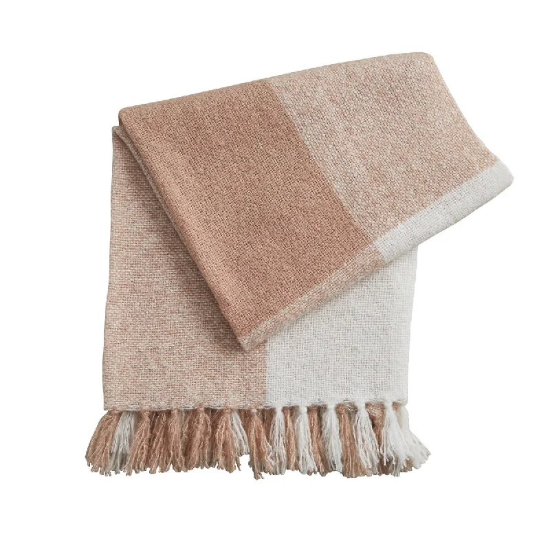 Beach - friendly quick - drying nylon blankets​Kinsey Throw Blush