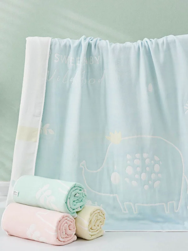 Chenille - textured soft throw blanketsMohair blankets with a unique sheen and softnessElephant Cartoon Cotton Baby Blanket-Blue Chenille - textured soft throw blanketsMohair blankets with a unique sheen and softnessElephant Cartoon Cotton Baby Blanket-Blue