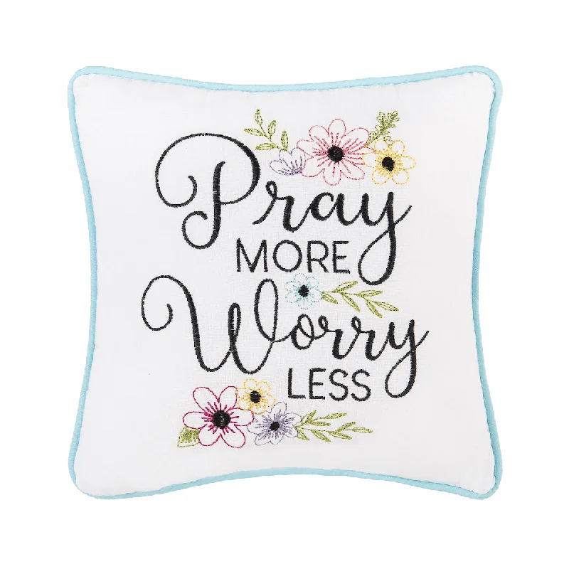 Memory Foam Pillows for Neck SupportPray More Worry Less Mini Pillow