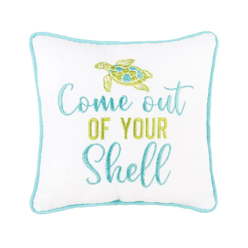 Square Pillows for Modern Home DecorCome Out of Your Shell Mini Pillow