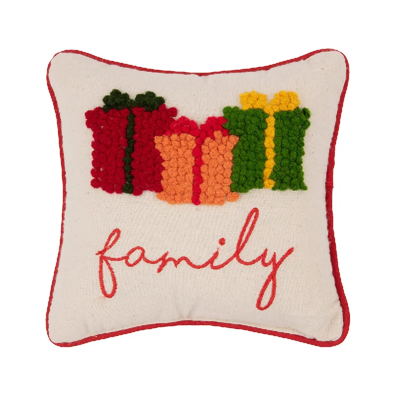Square Pillows for Modern Home DecorFamily Presents Mini Pillow