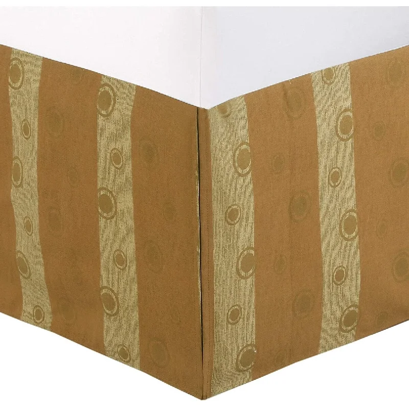 Bed skirts with a flannel material for a cozy winter optionLight Brown Tan Striped Circle Pattern Bed Skirt Cotton Twill Pleated Dust Ruffle with Split Corners, Tailored 16" Drop Bed skirts with a flannel material for a cozy winter optionLight Brown Tan Striped Circle Pattern Bed Skirt Cotton Twill Pleated Dust Ruffle with Split Corners, Tailored 16" Drop