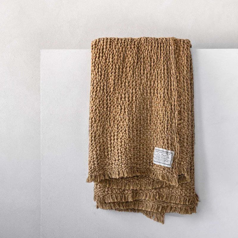 Pet - friendly machine washable dog blankets​Flocca Linen Blanket - Russo
