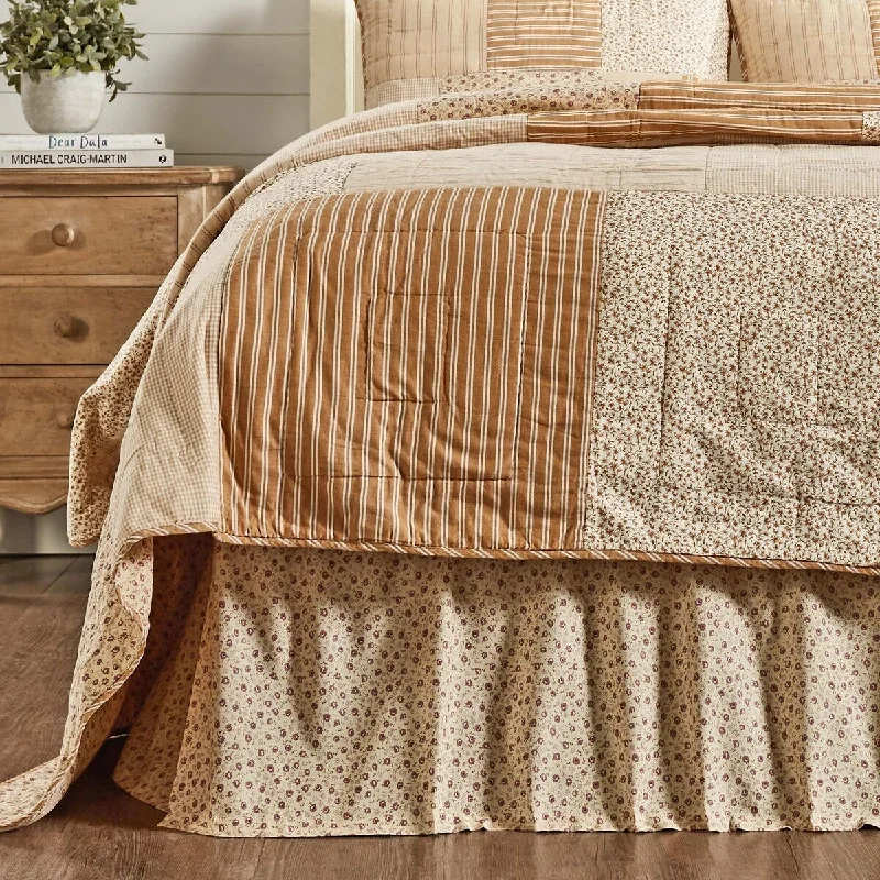 Bed skirts with a vintage - inspired patternCamilia Queen Bed Skirt 60x80x16