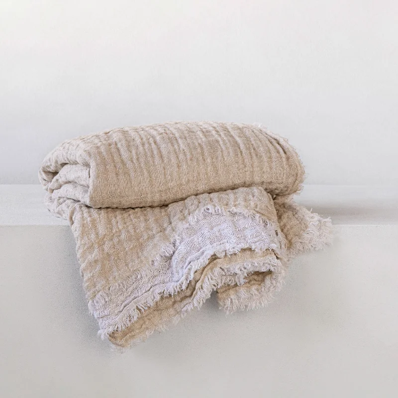 Flannel Christmas - themed holiday blanketsCrush Double Linen Throw Blanket - Ayrton/Sable Flannel Christmas - themed holiday blanketsCrush Double Linen Throw Blanket - Ayrton/Sable