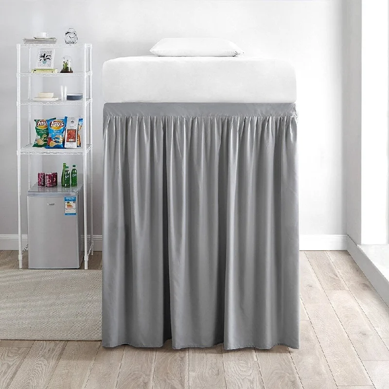 Bed skirts with a herringbone pattern for a sophisticated lookExtended Twin XL 60-inch Drop 3 Panel Bed Skirt Bed skirts with a herringbone pattern for a sophisticated lookExtended Twin XL 60-inch Drop 3 Panel Bed Skirt
