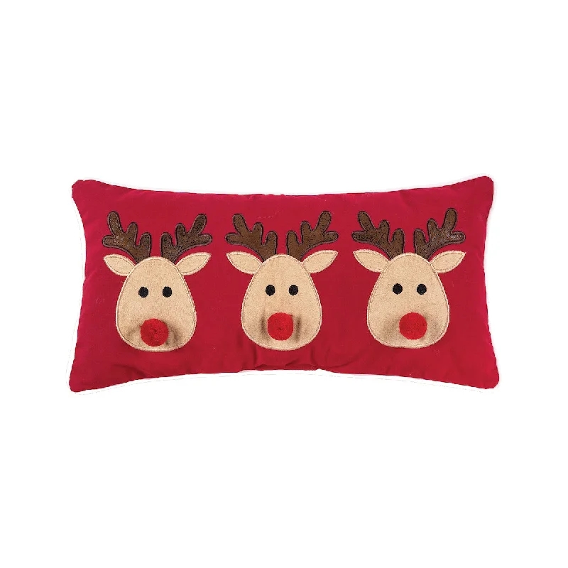 Round Pillows for Boho-Style InteriorsReindeer Games Pillow