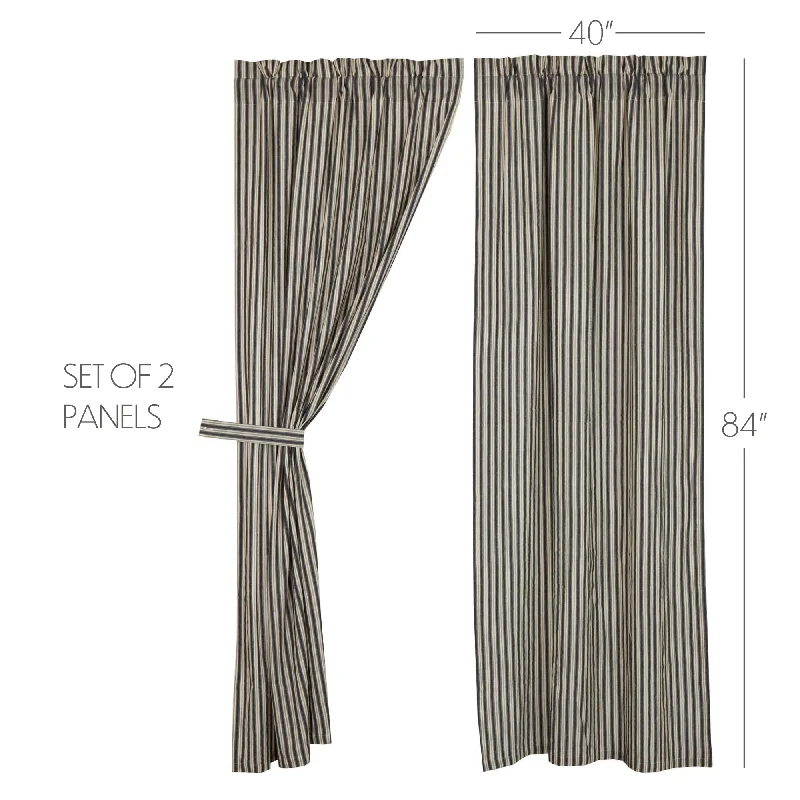 Cotton bed skirts for a soft and breathable lookAshmont Ticking Stripe Panel Set of 2 84x40