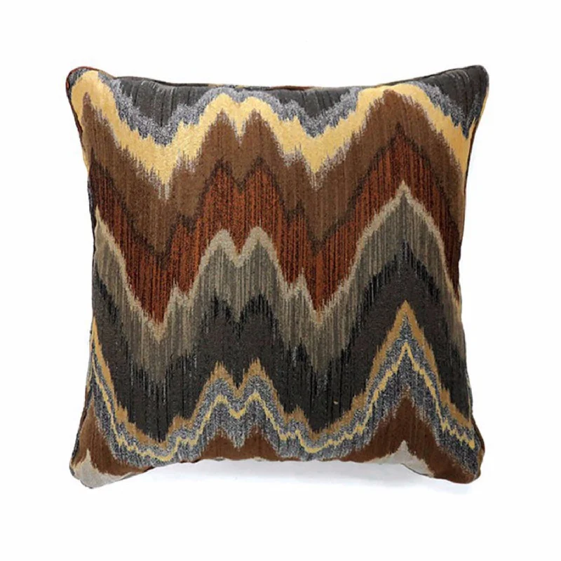 Down Alternative Pillows for Ethical ChoicesBenzara Seismy Contemporary Pillow, Multicolor, Set of 2, Large