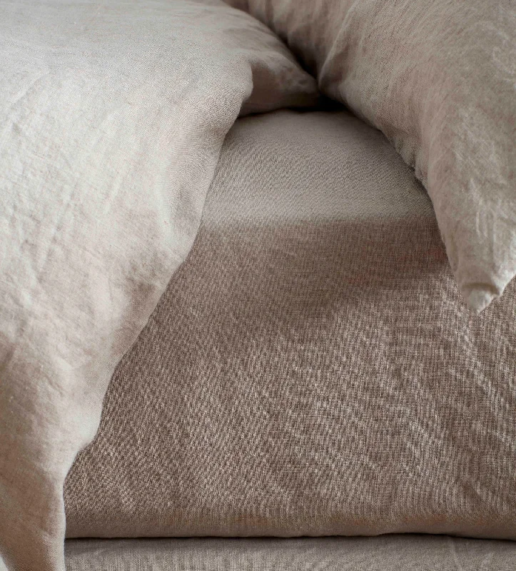 Polyester - Cotton Blend Sheets for Durability and ComfortNatural 100% Linen Extra Deep Fitted Sheet - 40cm Depth