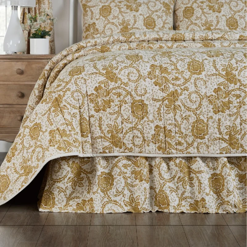 Polyester bed skirts for easy care and durabilityDorset Gold Floral Twin Bed Skirt 39x76x16 Polyester bed skirts for easy care and durabilityDorset Gold Floral Twin Bed Skirt 39x76x16