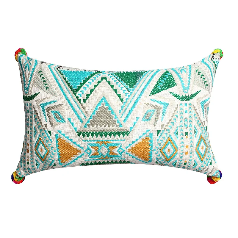Silk Pillows for Smooth Skin and HairBenzara 12 x 20 Cotton Hand Woven Dhurri Pillow with Geometric Details, Multicolor Silk Pillows for Smooth Skin and HairBenzara 12 x 20 Cotton Hand Woven Dhurri Pillow with Geometric Details, Multicolor