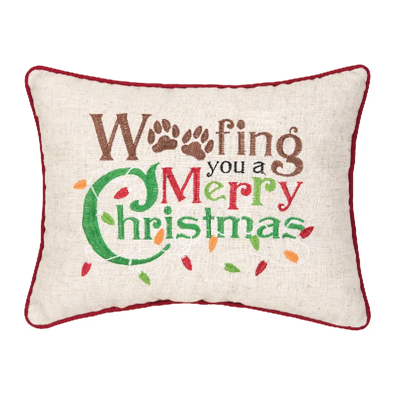 Velvet Pillows for a Touch of EleganceWoofing Christmas Pillow