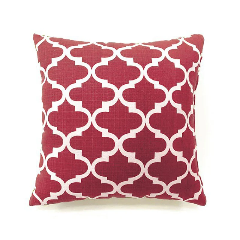 Velvet Pillows for a Touch of EleganceBenzara Xia Contemporary Pillow, Red Quatrefoil, Set of 2 Velvet Pillows for a Touch of EleganceBenzara Xia Contemporary Pillow, Red Quatrefoil, Set of 2