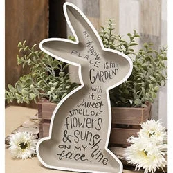 Bed skirts with a child - friendly printBunny Words Wooden Tray