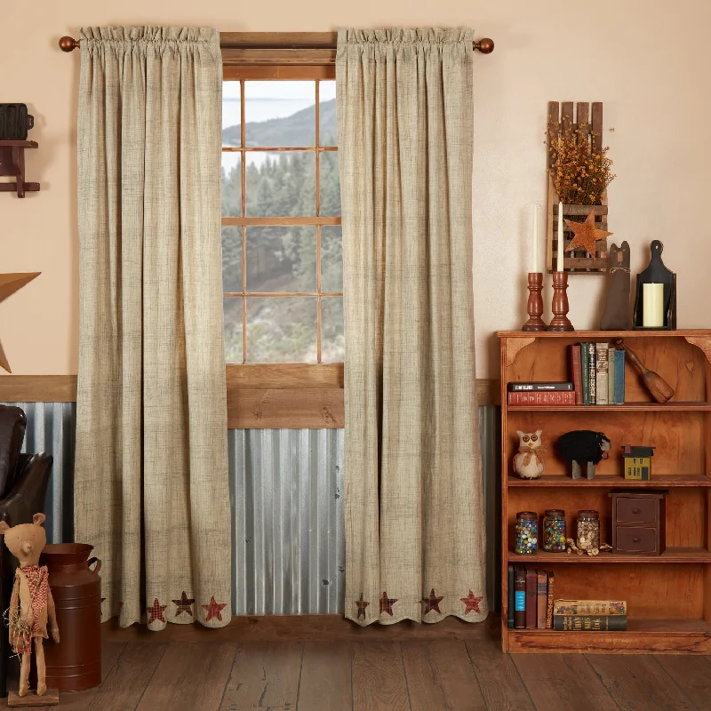 Bed skirts with a high - quality elastic waistbandAbilene Star Panel Set of 2 84x40